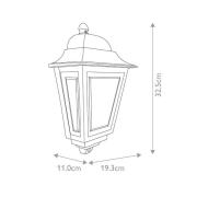 Elstead Utomhusvägglampa Deco Lane, röd, lykta, aluminium, IP44