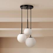 Maytoni hänglampa Basic form, svart, Ø 40 cm, 3 lampor glas
