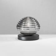 Eco-Light Ripple bordslampa, svart/rökt grå, Ø 18 cm