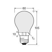 OSRAM LED-lampa matt E27 6,5W 827 6-pack