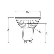 OSRAM LED-lampa Reflektor GU10 4,3W 36° 840 klar