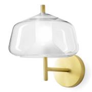 miloox by Sforzin Vägglampa X-Ray, lökformad skärm Ø 20 cm klar