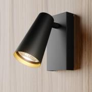 Lucande spotlight Angelina, svart/guld, metall, 1 lampa.