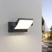 Lindby LED-utomhusvägglampa Sherin, set om 2, svängbar