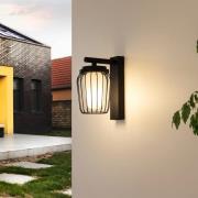 Lucande utomhusvägglampa Chandan, 30 cm, antracit, aluminium
