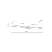 TK Lighting LED-vägglampa i trä Teo, valnöt, 46 cm, 3000 K