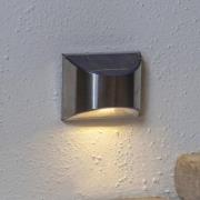 STAR TRADING LED-solcellsvägglampa Wally, silver, 2-set