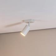 Argon Takspotlight Sado vit stål, justerbar 1 lampa kantig