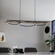 EGLO Boyal LED-pendellampa, brun, längd 101 cm, trä, 3 lampor.
