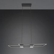 Trio Lighting Albany LED-hänglampa, svart, 100 x 28 cm, aluminium CCT ...