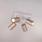 Trio Lighting Marley takspotlight brun/ljusgrå 24 x 24 cm 4 lampor met...