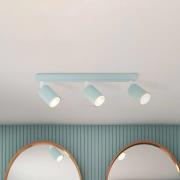 TK Lighting Takspotlight Livia, mintgrön, 52 cm, 3 lampor, metall, GU1...