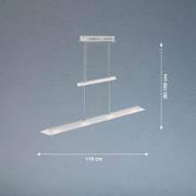 FISCHER & HONSEL LED-hänglampa Tenso, nickel, 115 cm, metall, CCT, dim...