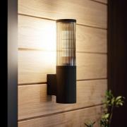 EGLO Salle utomhusvägglampa, höjd 31 cm, svart, aluminium