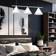 Eko-Light Capital hänglampa, vit, 3 lampor, Ø 32 cm, GX53
