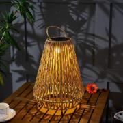 Lindby LED-solcellslampa Amaria, rotting, ljus, Ø 27 cm