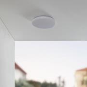 Lindby LED-taklampa för utomhusbruk Astera, vit, 3.000 K, Ø 33 cm