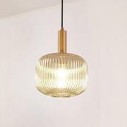 Lindby Doroteo hänglampa, 1 lampa, grå, glas