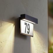 Lindby LED husnummerlampa Antal, antracit, aluminium