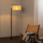 Eko-Light Golvlampa Atlanta med linne skärm