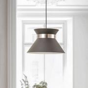 Luminex Hänglampa Avery med metallskärm antracit/nickel