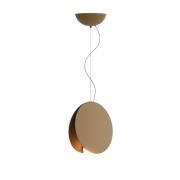Fabbian Akoya hänglampa, brons, Ø30cm, 3000K, 1-10Vdimbar