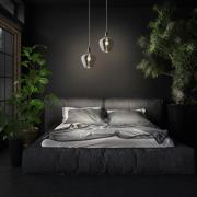NOWA Pendellampa Paso av glas, 1 lampa, rökgrå