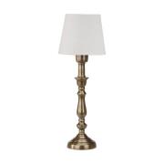 PR Home bordslampa Therese Mia, 51 cm, vit/mässing, linne