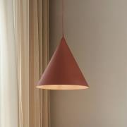 TK Lighting Cono pendellampa, enkel ljuskälla, Ø 25 cm, tegelröd