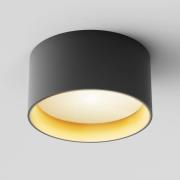 Maytoni LED-downlight Vega, svart/guld, Ø 14 cm, 15W, aluminium