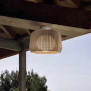 Bover utomhustaklampa Fora, naturvit/beige, Ø 50 cm