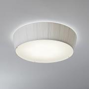 Bover LED-taklampa Plafonet, Ø 60 cm, vit, aluminium/väv