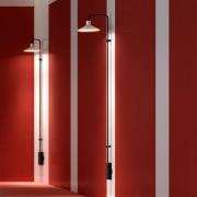 Bover LED-vägglampa Platet A/06, svart/grå, 154 cm