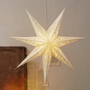 STAR TRADING Spetsig pappersstjärna utan belysning, Ø 80 cm, vit