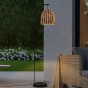 Lindby utomhus golvlampa Taryn, brun, plast, IP44 172cm