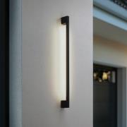 Lindby LED-vägglampa Neano, 90cm, svart, metall, IP54