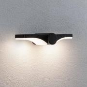 Paulmann LED-utomhusvägglampa Pekana, antracit 30 cm aluminium IP44
