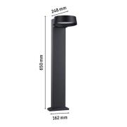 Paulmann Capea Grand, antracit 65 cm aluminium IP44 LED-väglampa