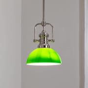 Jupiter Hänglampa Platino, silver/grön, glas, 1 lampa, E27