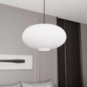 EMIBIG LIGHTING Matsalslampa Coco, Ø 30 cm, svart/opal, glas