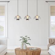Globo Arus LED-hänglampa, rökgrå, längd 68 cm, plast