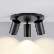 Deko-Light CAN TILT takspotlight, svart, Ø 25 cm, 3 lampor metall GU10