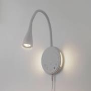 Lindby LED-läslampa Zayna, vit, plast, dimbar
