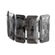Lucea Orvin vägglampa, krom, 2 lampor, bredd 33 cm, glas