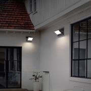 LED-vägglampa CMD 9080, antracit, bredd 21 cm, IP54