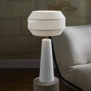 MARKET SET Bordslampa Cosiness, 85 cm, vit, metall/tyg