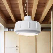 MARKET SET Pendellampa Jimmy, Ø 38 cm, vit, keramik