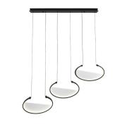 Viokef LED-hänglampa Adele, längd 117 cm, svart, metall, 3 lampor.
