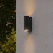 Nordlux Utomhusvägglampa Dion Double, svart, GU10, aluminium, IP44