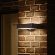 Nordlux LED-utomhusvägglampa Monay Square, svart, IP44